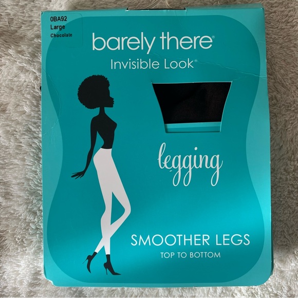 Women's Barely There Invisible Look Legging, Chocolate Brown, Large, NWT - Picture 1 of 3